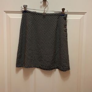 90’s Black and White Patterned Mini Skirt